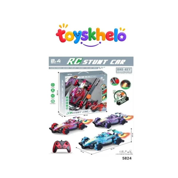 4WD High-Speed Remote Control RC Stunt Car with Spray & LED Light Effects 5824