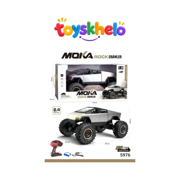 MOKA Rock Crawler a remote-controlled off-road truck modeled after the futuristic Tesla Cybertruck design. 5976